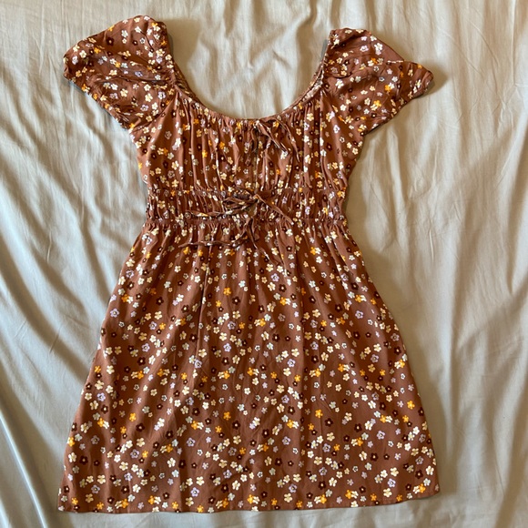 PacSun | Dresses | Brown Floral Dress | Poshmark